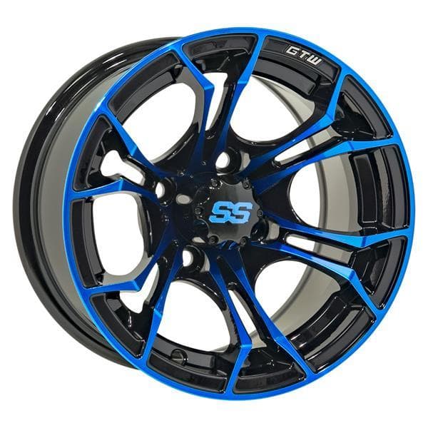 12&Prime; GTW&reg; Spyder Wheel – Black with Blue Accents