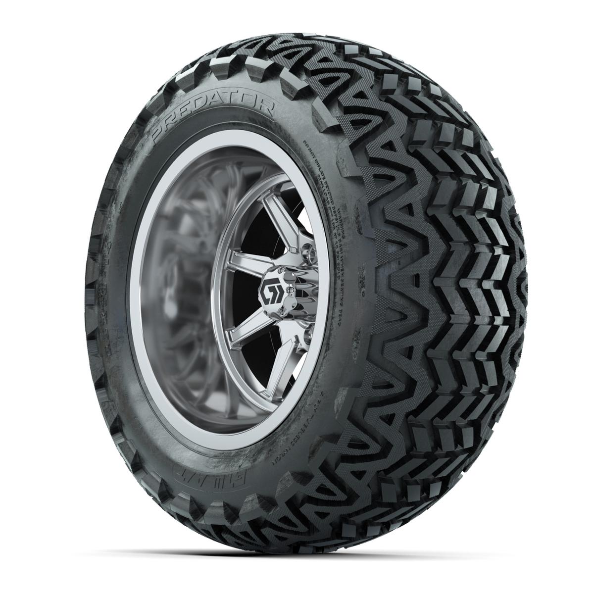 GTW&reg; Reaper Chrome 14 in Wheels with 23X10-14 Predator All-Terrain Tires - Full Set
