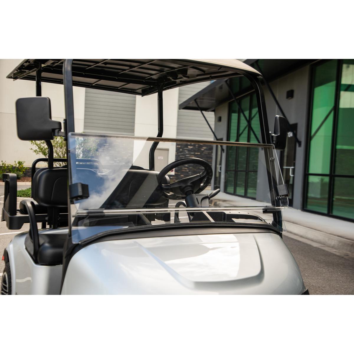 RedDot EZGO RXV Clear Folding 1/4" Windshield with Rubber Trim (Years 2024-Up)