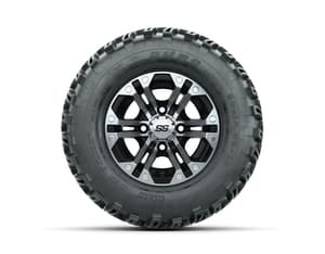 10” GTW Specter Black and Machined Wheels with 20” Duro All-Terrain Tires – Set of 4