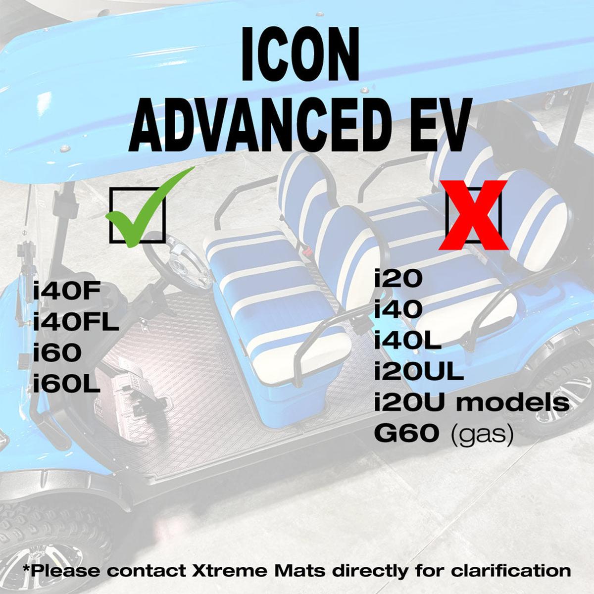 Xtreme Floor Mats for ICON I40, i60 - Black/Gray Set
