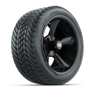 Set of (4) 14 in GTW Godfather Wheels with 225/30-14 Mamba Street Tires