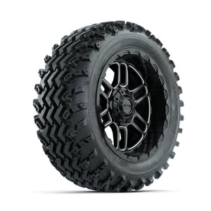 GTW Titan Machined/Black 14 in Wheels with 23x10.00-14 Rogue All Terrain Tires – Full Set