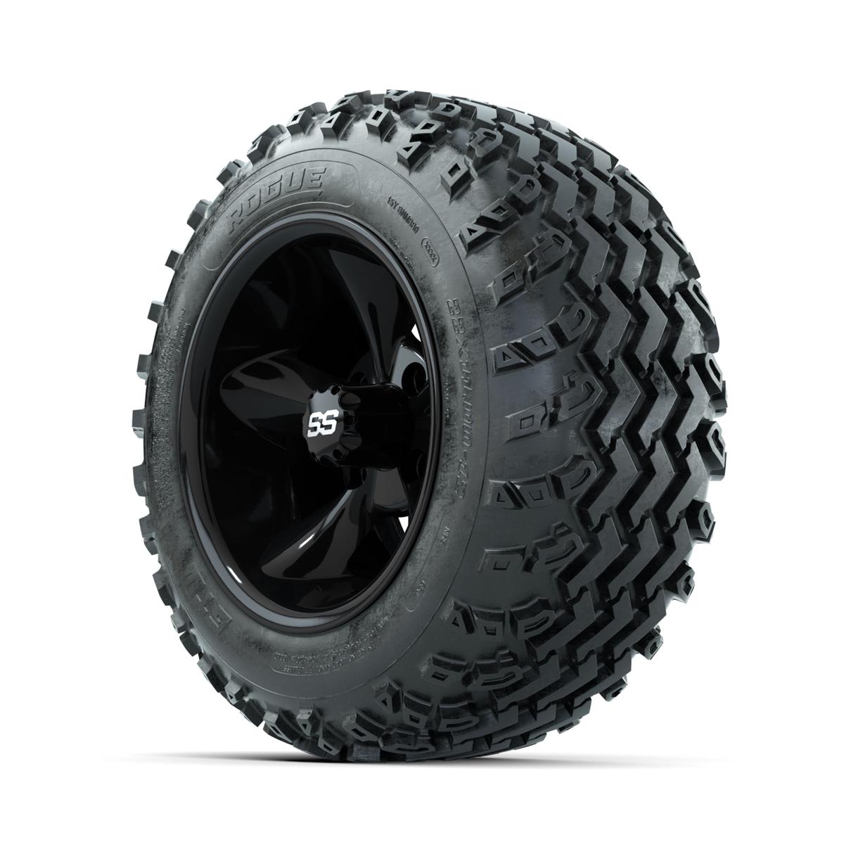 GTW Godfather Black 12 in Wheels with 22x11.00-12 Rogue All Terrain Tires – Full Set