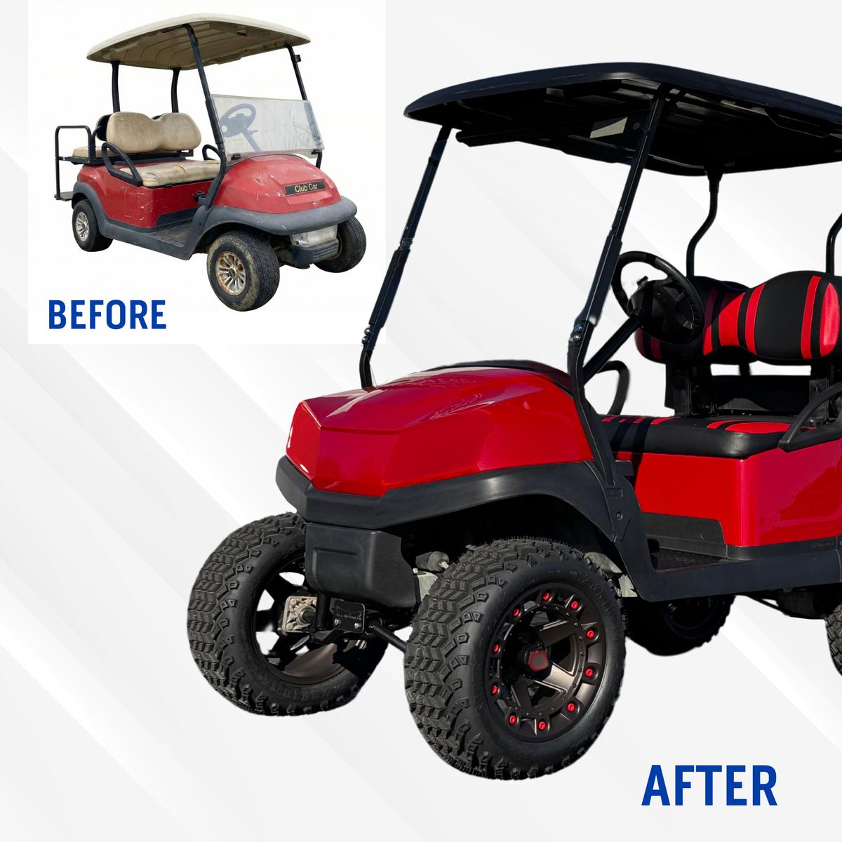 Club Car Precedent to Club Car Tempo Racer Red Metallic Body Conversion Kit (Years 2004-Up)