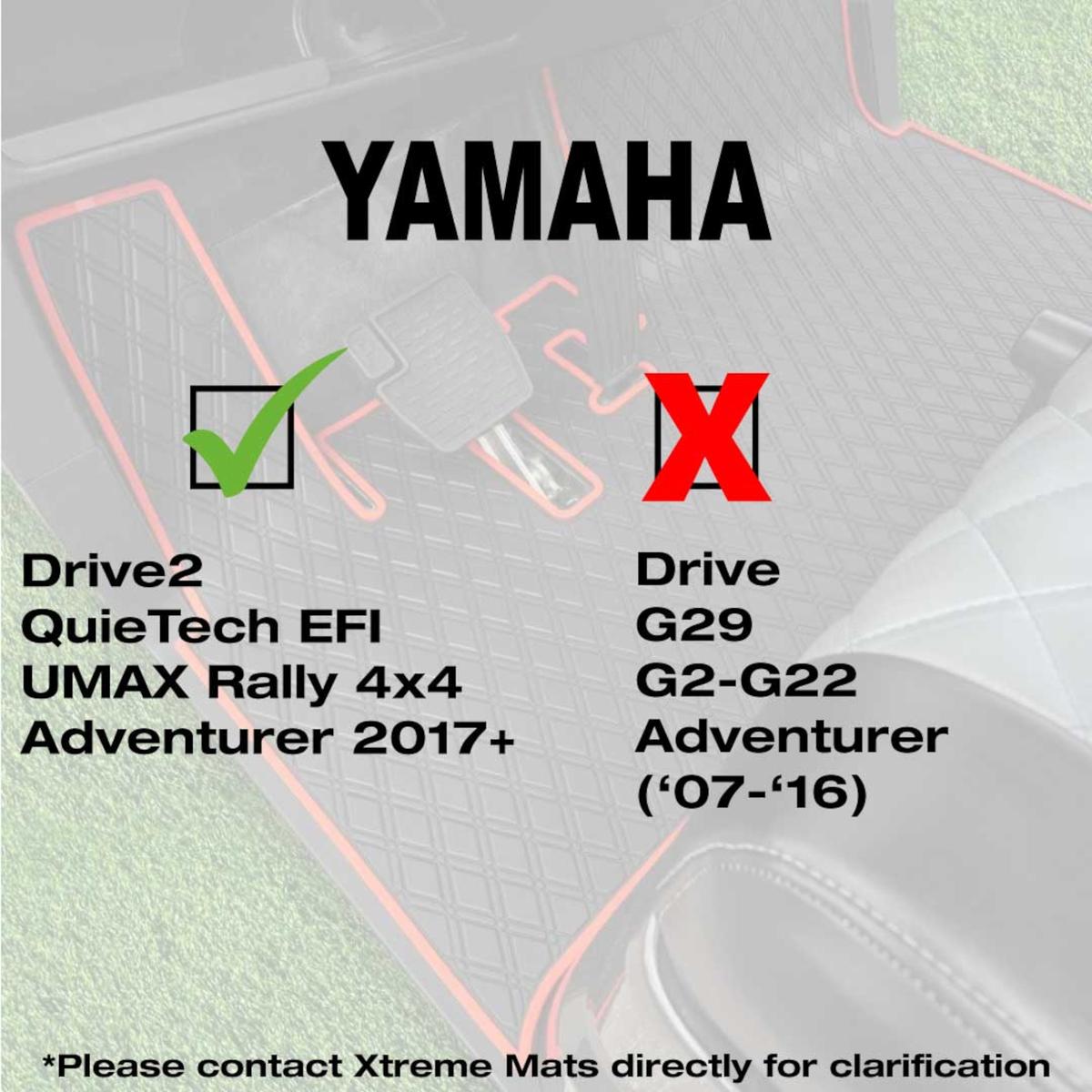 Xtreme Floor Mats for Yamaha UMAX Rally / Drive2 QuieTech EFI 2007-Up - Black/Red