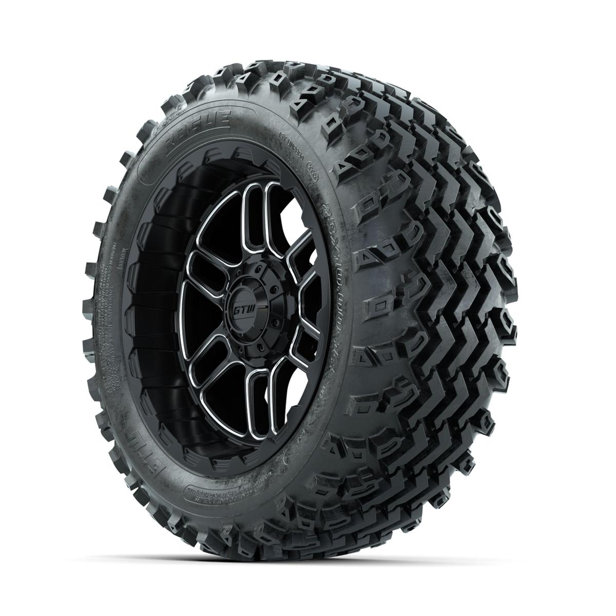 GTW Titan Machined/Black 14 in Wheels with 23x10.00-14 Rogue All Terrain Tires – Full Set