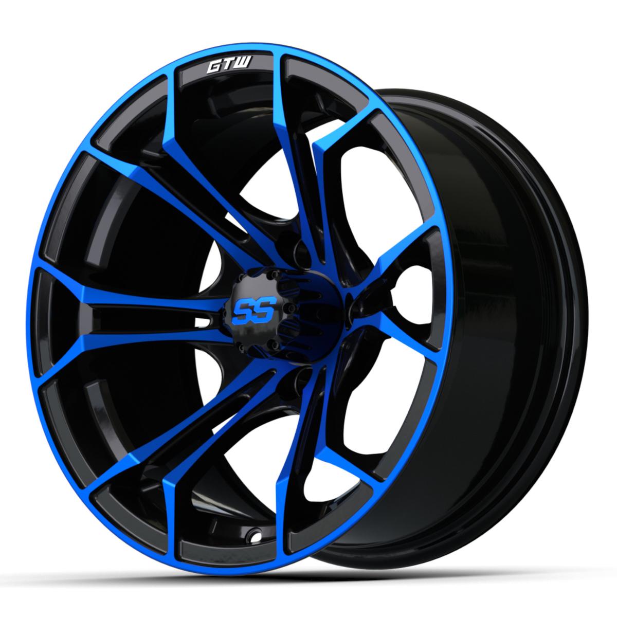 14&Prime; GTW&reg; Spyder Black with Blue Accents Wheel