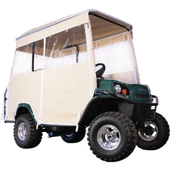 Ivory 4-Passenger Track Style Vinyl Enclosure For Club Car Villager w/Custom CGI "Elite" Top