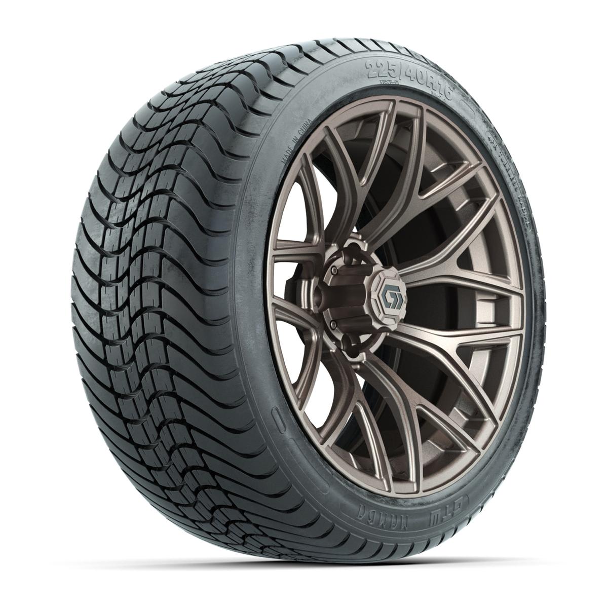 GTW&reg; Monaco Matte Bronze 16 in Wheels with 225/40-R16 Mamba Street Tires - Full Set