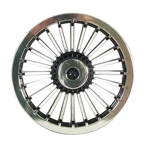 8 Black & Chrome Turbine Wheel Cover