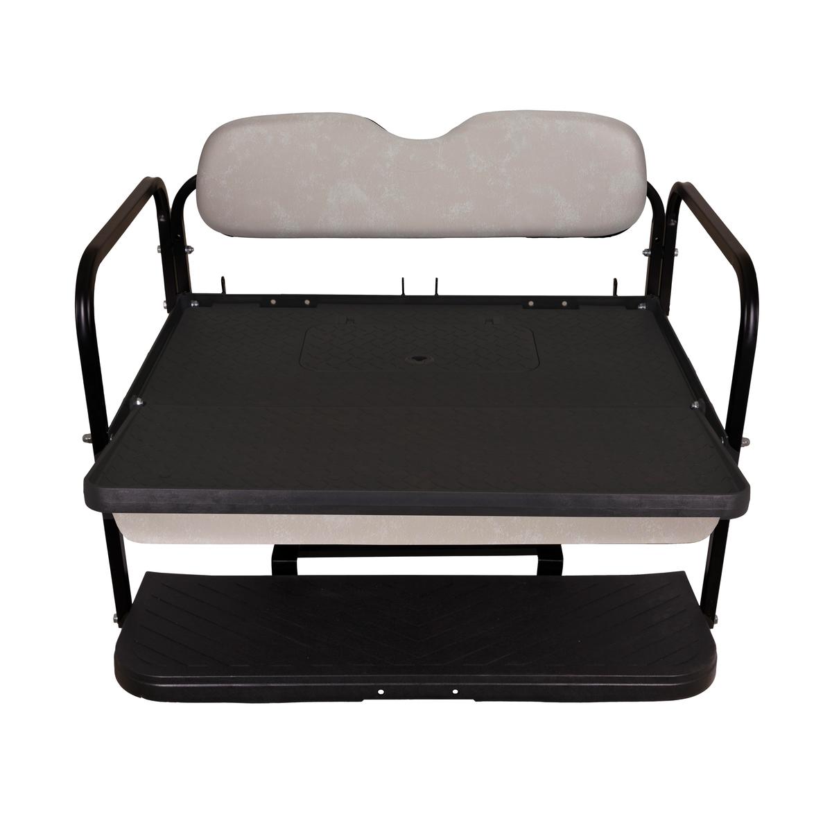 GTW MACH3 Rear Flip Seat for EZGO RXV - Stone Beige (Years 2008-Up)