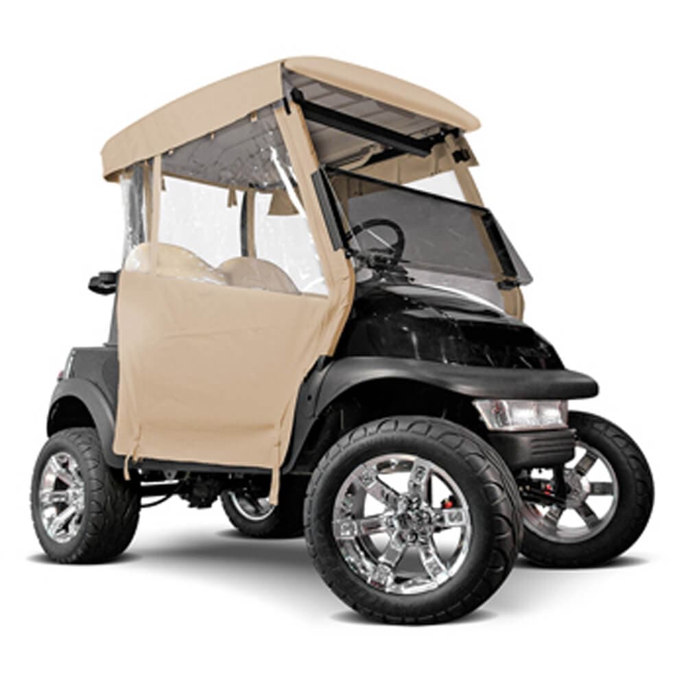 RedDot Club Car Precedent Straight Back w/ Hooks Beige 3-Sided Over-the-Top Enclosure (Years 2004-Up)