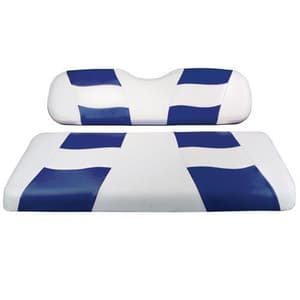 MadJax&reg; Riptide White/Blue Two-Tone Club Car Precedent Front Seat Covers (Years 2004-Up)