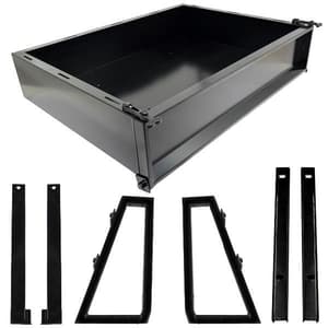 GTW&reg; Black Steel Cargo Box Kit For Yamaha Drive2 (Years 2016-Up)