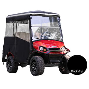 RedDot EZGO Express S4 Elite with 80” Non Modular Top Black 3-Sided Track Style Vinyl Enclosure (Years 2023-Up)