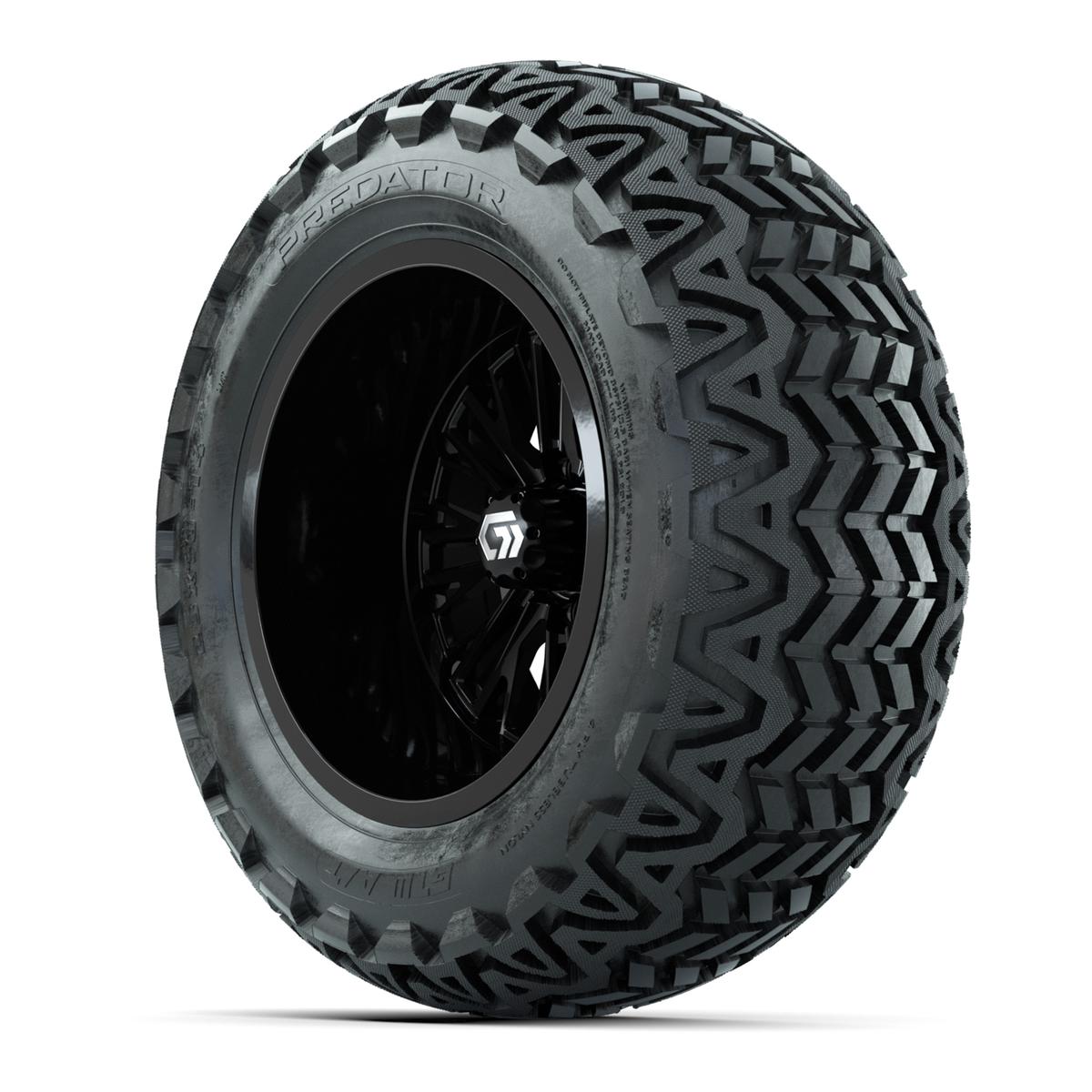 GTW&reg; Viper Gloss Black 14 in Wheels with 23X10-14 Predator All-Terrain Tires - Full Set