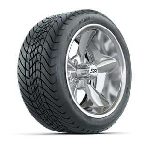 Set of (4) 14 in GTW Godfather Wheels with 225/30-14 Mamba Street Tires