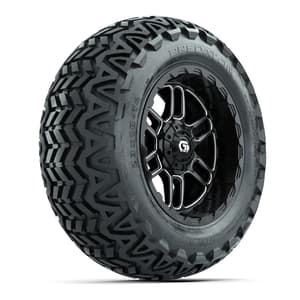 Set of (4) 14 in GTW® Titan Machined & Black Wheels with 23x10-14 Predator All-Terrain Tires
