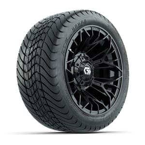 Set of (4) 12 in GTW® Stellar Black Wheels with 215/35-12 Mamba Street Tires