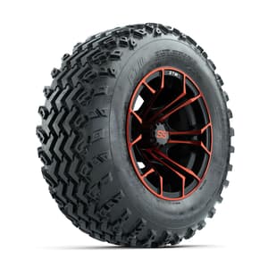GTW Spyder Red/Black 12 in Wheels with 23x10.00-12 Rogue All Terrain Tires – Full Set