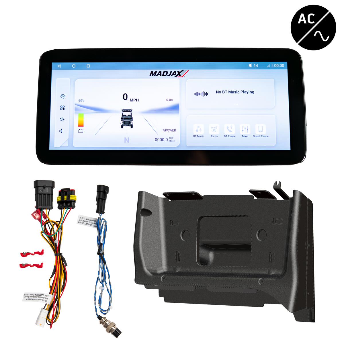 MadJax&reg; Kinect&trade; Display Screen Kit for A/C motor Club Car Precedent/Tempo/Onward with Bolt Battery Setup