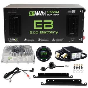 Club Car DS H Frame Eco Lithium 51v 105Ah GEN3 Battery Bundle - Skinny