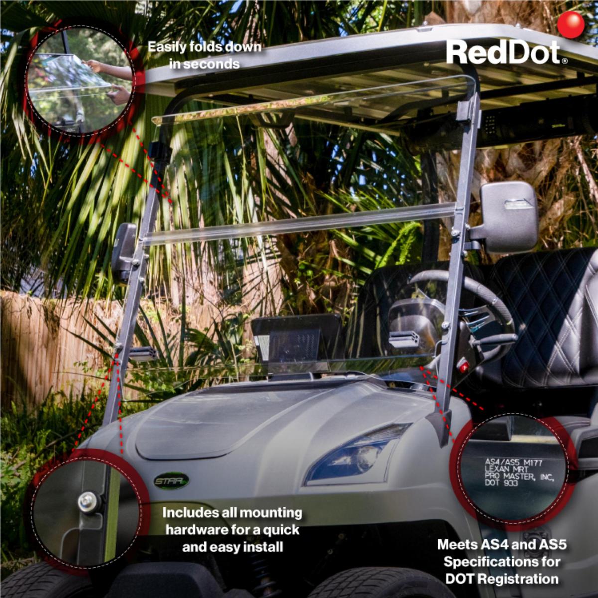 RedDot Star EV Sirius Clear DOT Folding Windshield