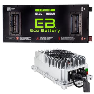 51V 105AH Eco LifePo4 Lithium Battery Kit with 15A Charger – Skinny Style Battery