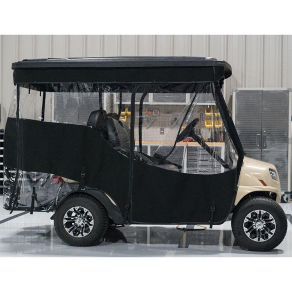 RedDot ICON/EV1 Non-Lifted 4-Passenger Black 3-Sided Track-Style Enclosure (1 Forward Seat, 1 Rear Facing Seat)