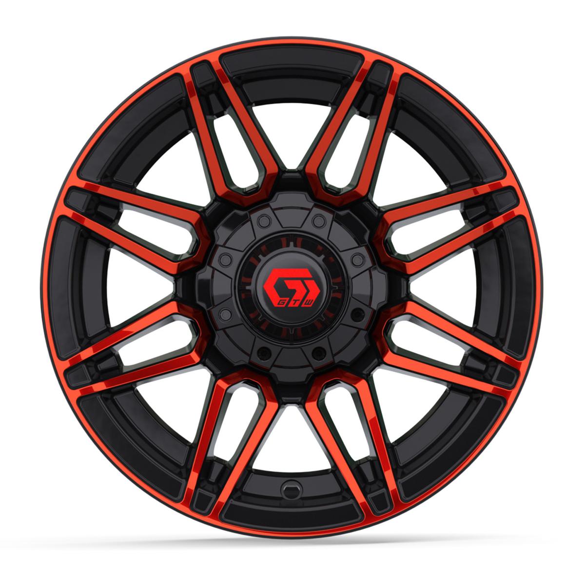 12&Prime; GTW&reg; Stealth Gloss Black with Red Face Wheel