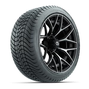 GTW&reg; Monaco Black/Machined 16 in Wheels with 225/40-R16 Mamba Street Tires - Full Set