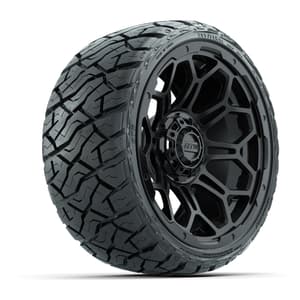 GTW Bravo Matte Black 14 in Wheels with 205/35-R14 Maverick Low-Profile All-Terrain Tires – Full Set