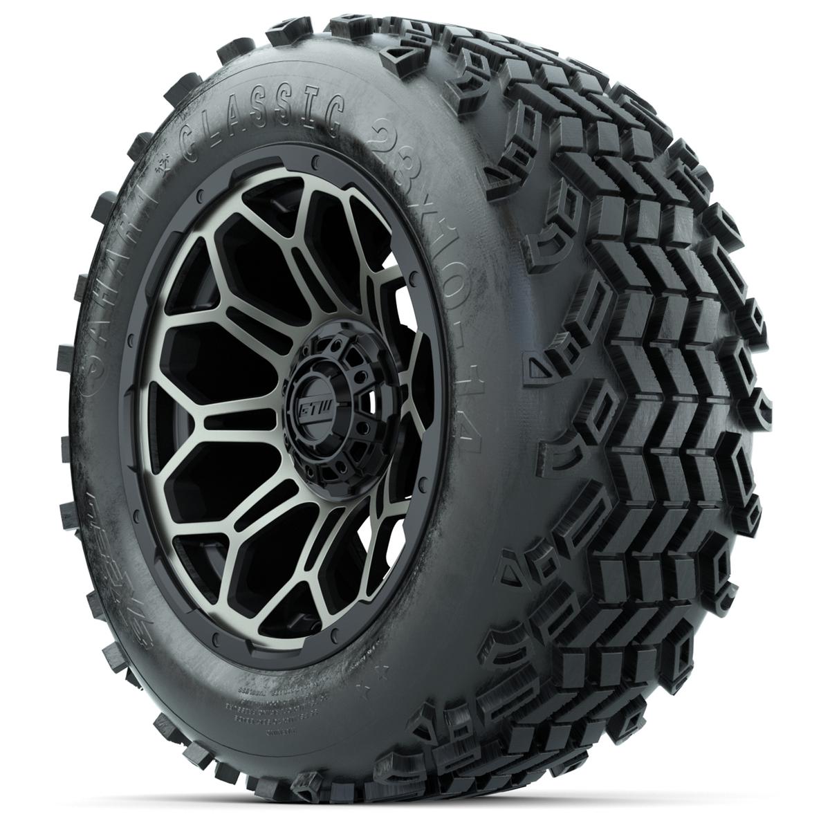 Set of (4) 14 in GTW Bravo Wheels with 23x10-14 Sahara Classic All-Terrain Tires