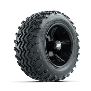 GTW Godfather Black 10 in Wheels with 18x9.50-10 Rogue All Terrain Tires – Full Set