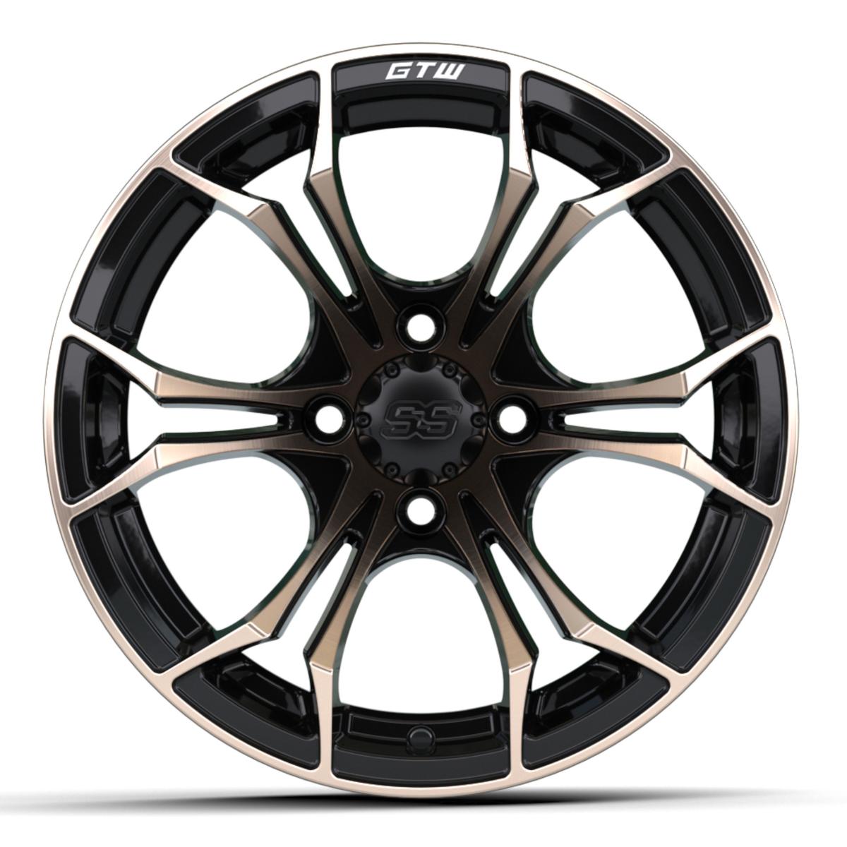 14&Prime; GTW&reg; Spyder Matte Black with Bronze Accents Wheel