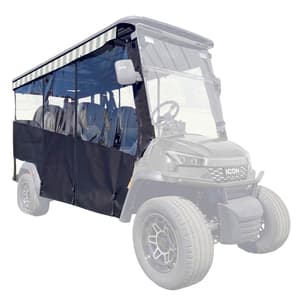 RedDot 6-Passenger Black Track Style Enclosure with Paxton Dew Valance for ICON i60LX (Years 2026-Up)