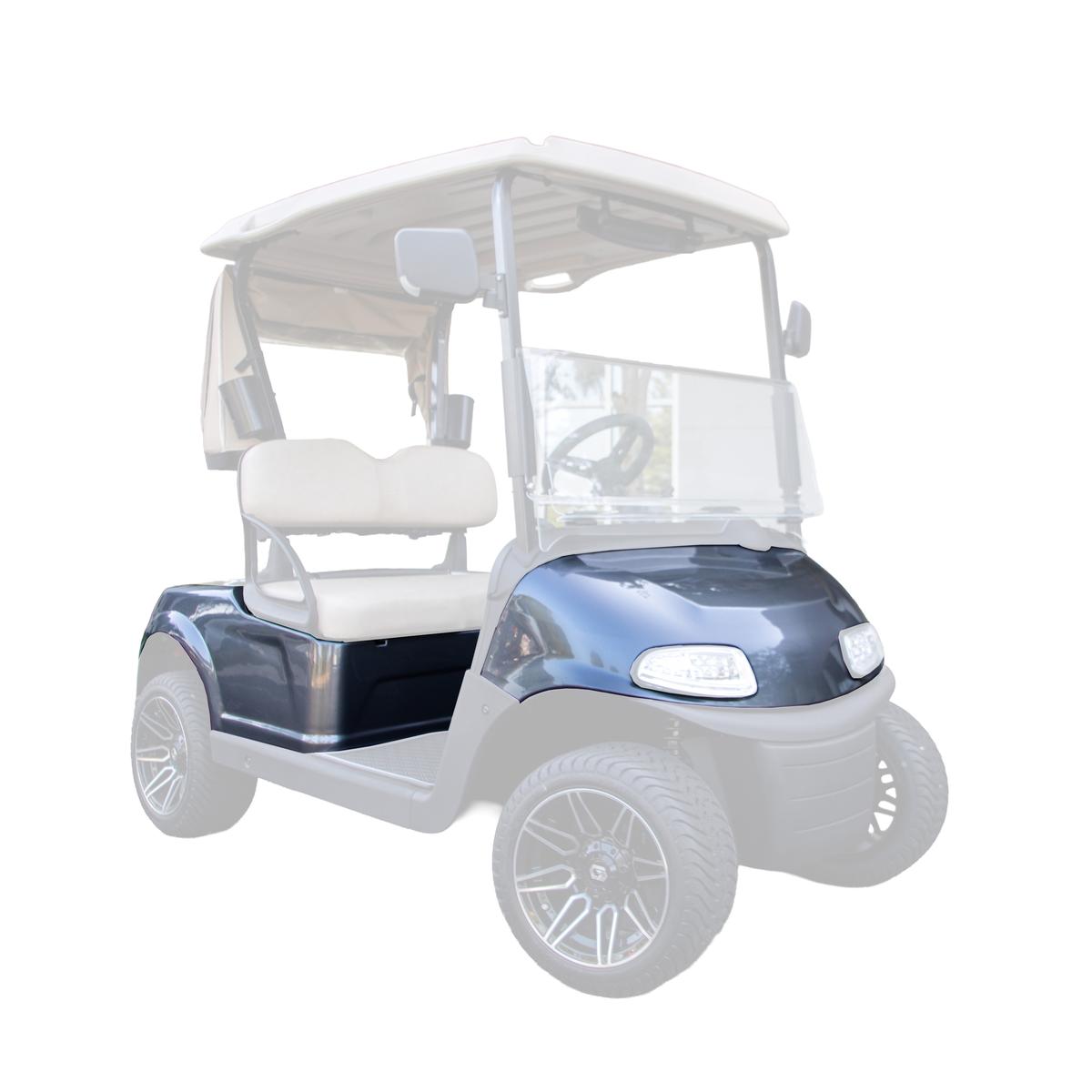 EZGO RXV Capri Blue OEM-Style Front Cowl and Rear Body Kit (Years 2008-2023)