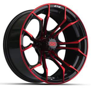 15&Prime; GTW&reg; Spyder Wheel – Black with Red