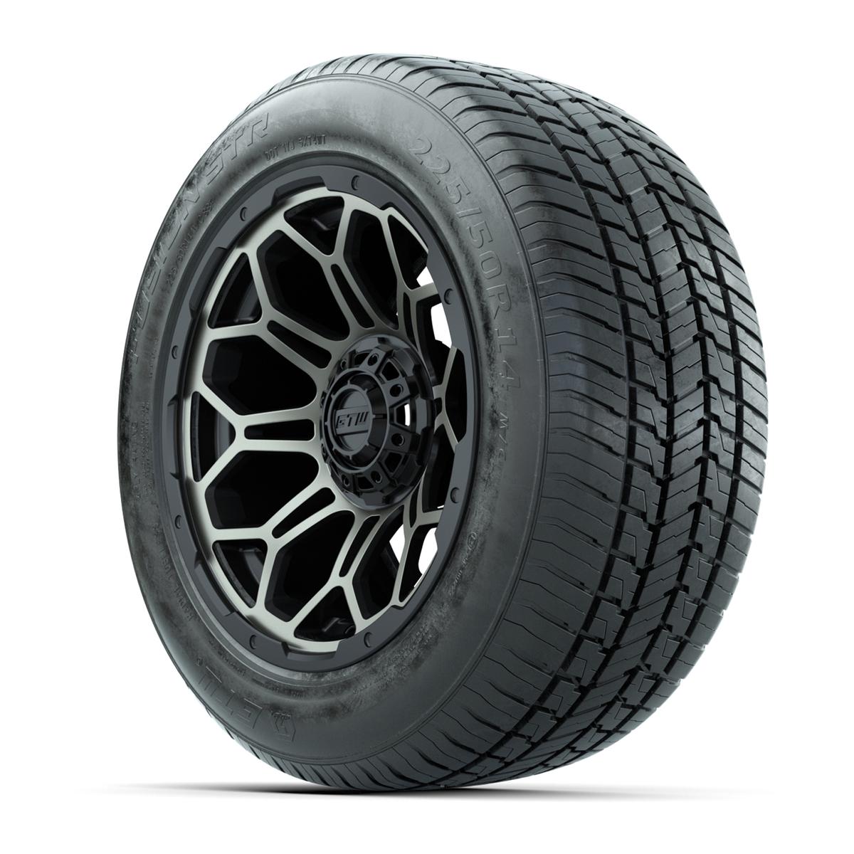 GTW&reg; Bravo Matte Bronze 14 in Wheels with 255/50-R14 Fusion STR DOT Approved Street Tires - Full Set
