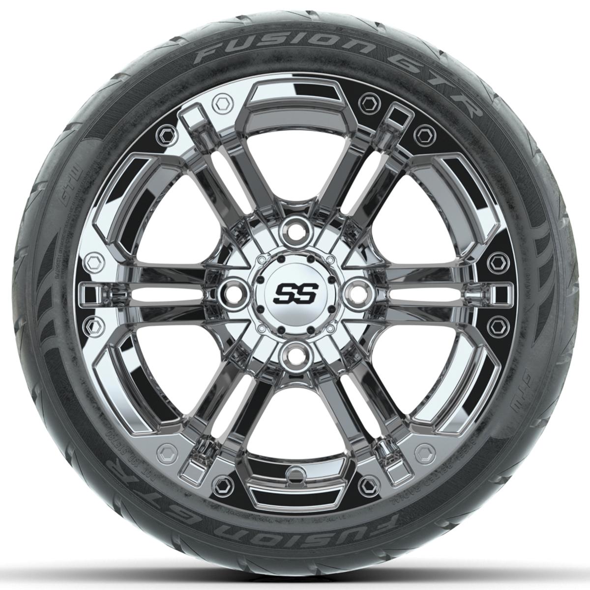 Set of (4) 12 in GTW Specter Wheels with 215/40-R12 Fusion GTR Street Tires