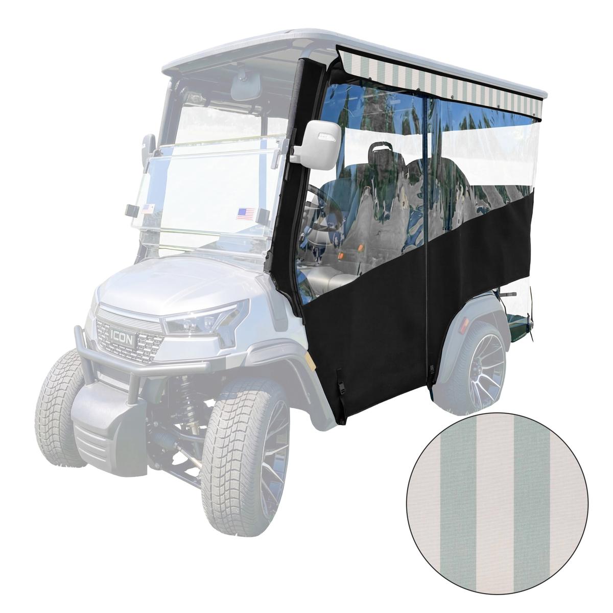 RedDot 4-Passenger Black Track Style Enclosure with Paxton Dew Valance for ICON i40X (Years 2026-Up)