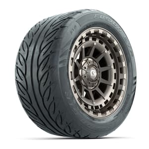 GTW&reg; Barricade Bronze 14 in Wheels with 255/45-R14 Fusion GTR Steel Belt Radial Street Tires – Full Set