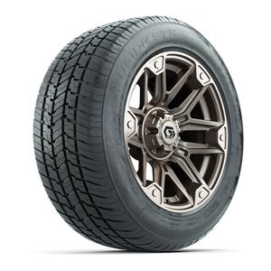 GTW&reg; Graffiti Satin Bronze 14 in Wheels with 255/50-R14 Fusion STR DOT Approved Street Tires - Full Set