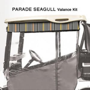 Red Dot Chameleon Valance With Parade Seagull Sunbrella Fabric For Yamaha Drive2 (Years 2017-Up)
