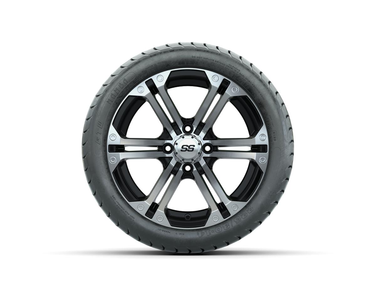 Set of (4) 14 inch GTW&reg; Specter Wheels on GTW&reg; Lo-Pro Street Tires