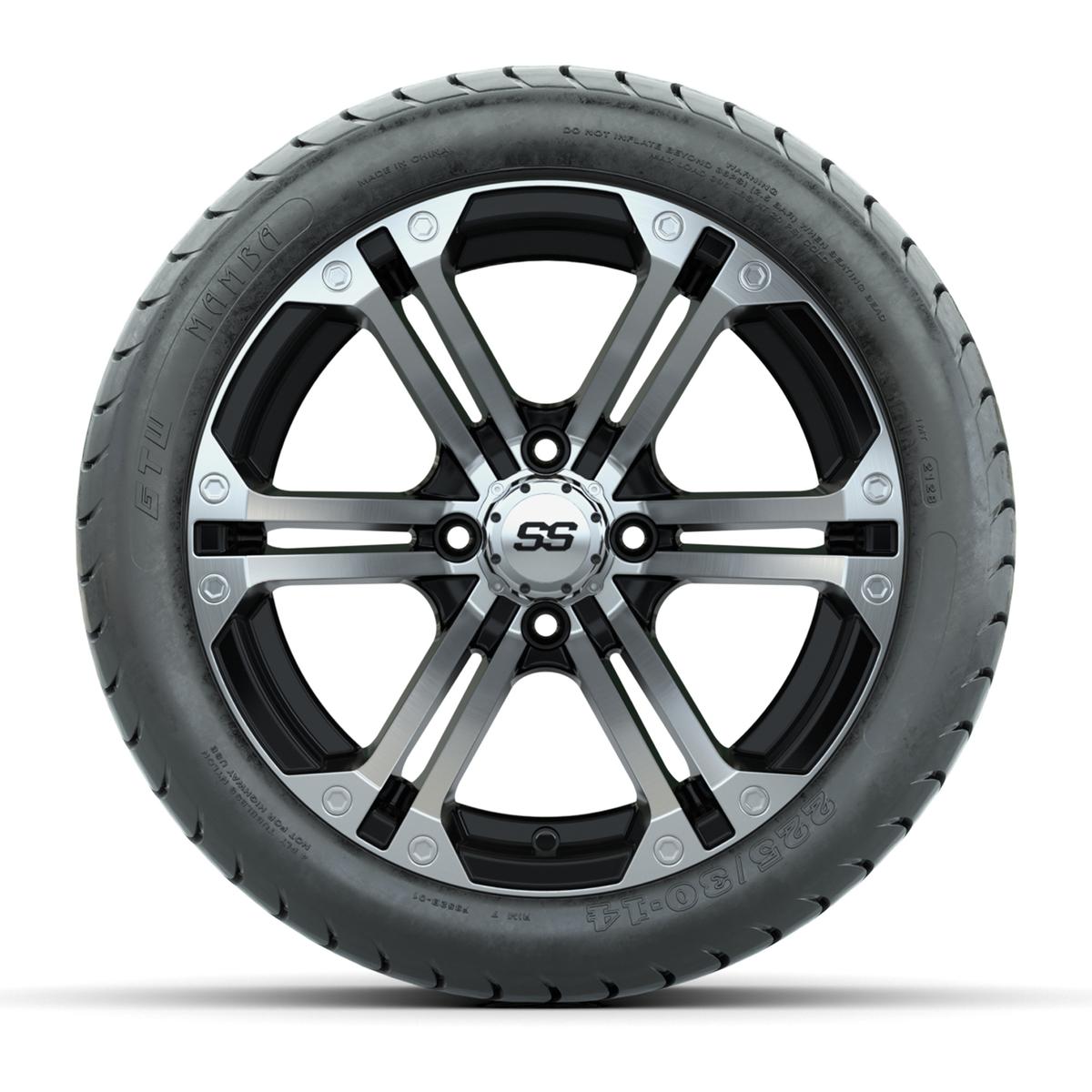 Set of 4 GTW Specter Wheels with Mamba Street Tires - 14 Inch