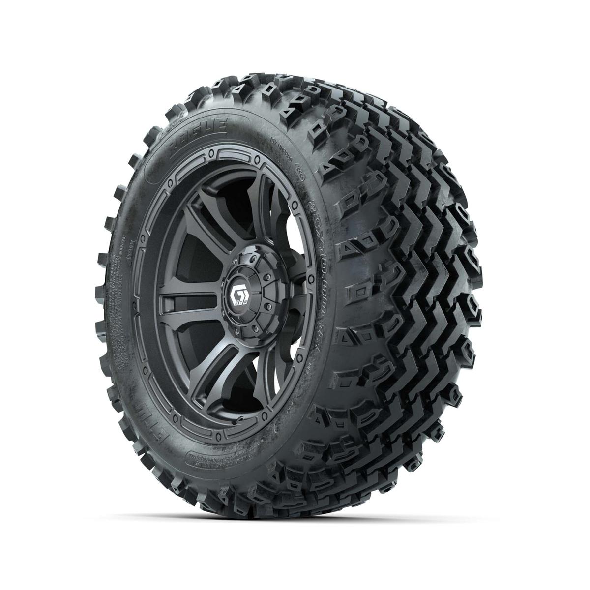 GTW&reg; Shogun Gunmetal 14 in Wheels with 23X10.00-14 Rogue All-Terrain Tires – Full Set
