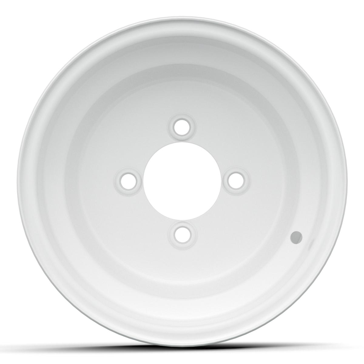 10x7 White Steel Wheel (3:4 Offset)
