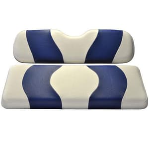 MadJax&reg; Wave White/Blue Two-Tone Genesis 150 Rear Seat Cushions